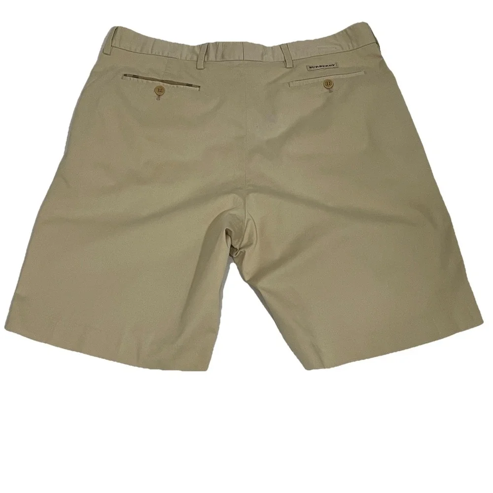 Burberry Golf Pleated Khaki Shorts Cotton Classic Fit Men Size 36 Excellent Cond